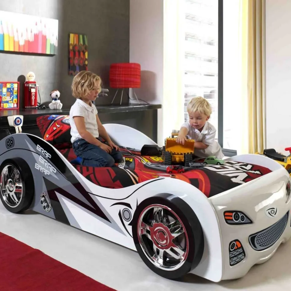 Autobett Station in Weiß