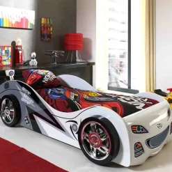 Autobett Station in Weiß