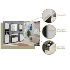 Bad Beckenschrank & Spiegelschrank - Nancys (zweiteilig)