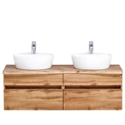 Bad Doppel-Waschplatz in Wildeiche Baumkante - Drumias