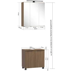 Bad Einrichtungskombination komplett - Ucaida (fünfteilig)