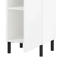 Bad Hochschrank in Weiß Hochglanz - Loeesa