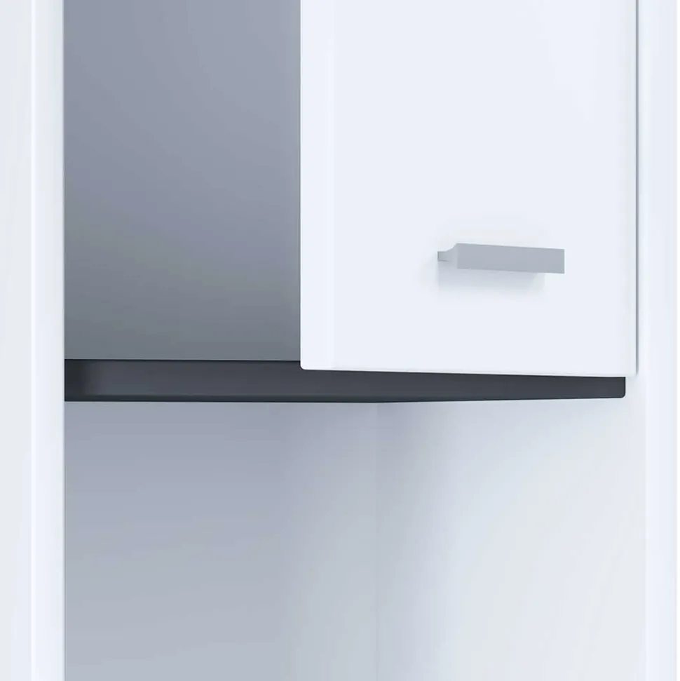 Bad Hochschrank in Weiß und Anthrazit - Rondja