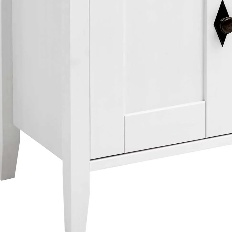 Bad Landhaus Unterbeckenschrank in Weiß - Satumare