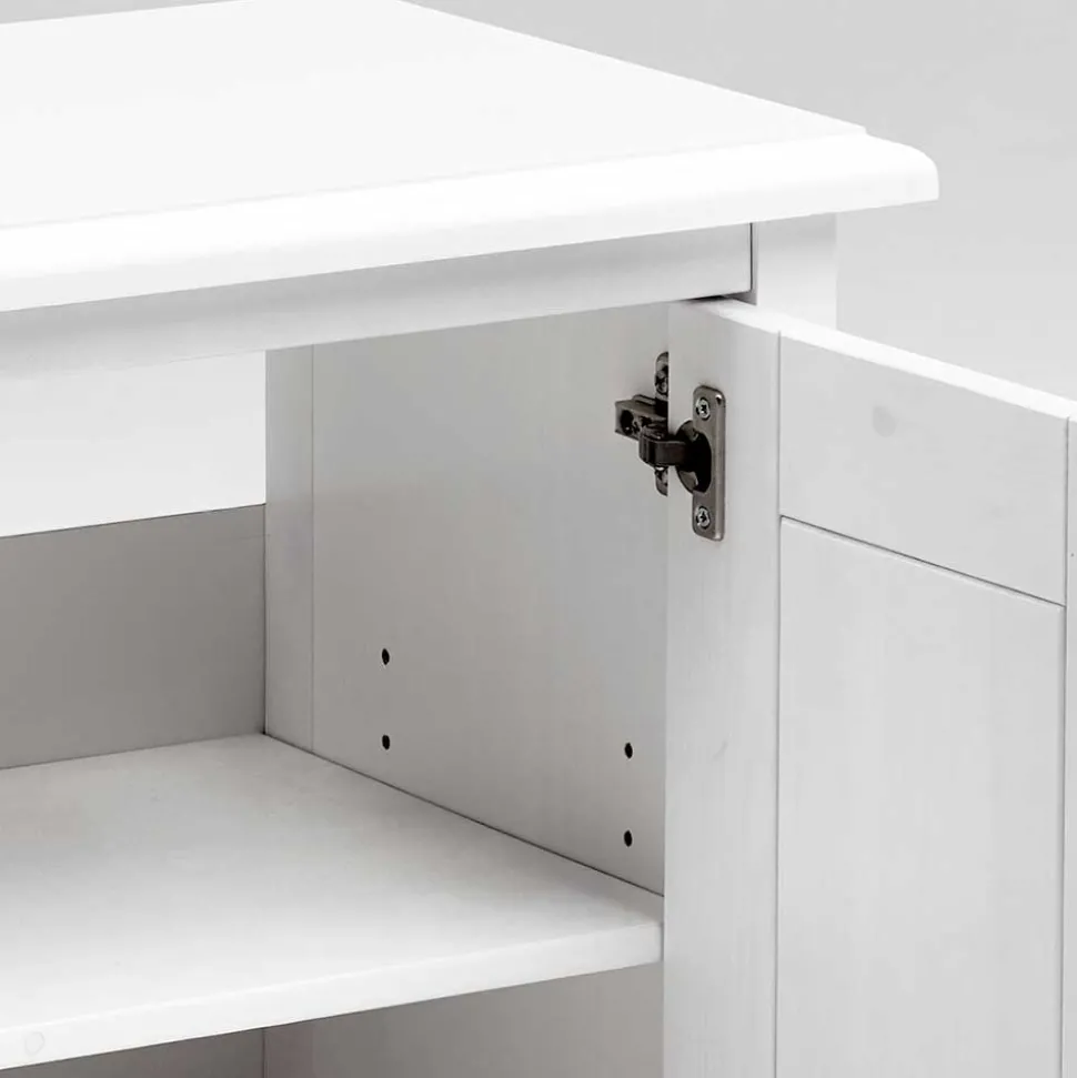 Bad Landhaus Unterbeckenschrank in Weiß - Satumare