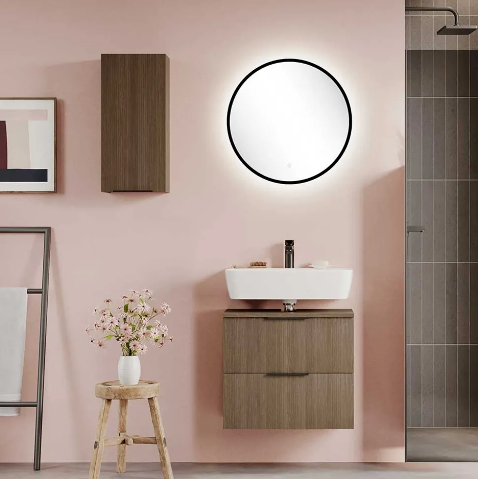 Bad Möbelset in Eiche Dunkel - Ucaida (dreiteilig)