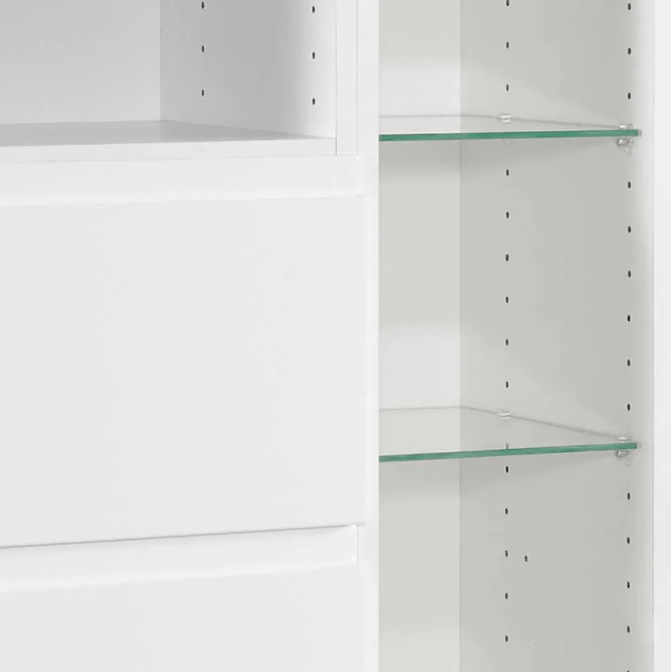 Bad Midischrank Concetada in Weiß Hochglanz