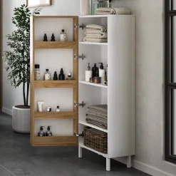 Bad Midischrank mit Ablagen in der Tür - Nadals