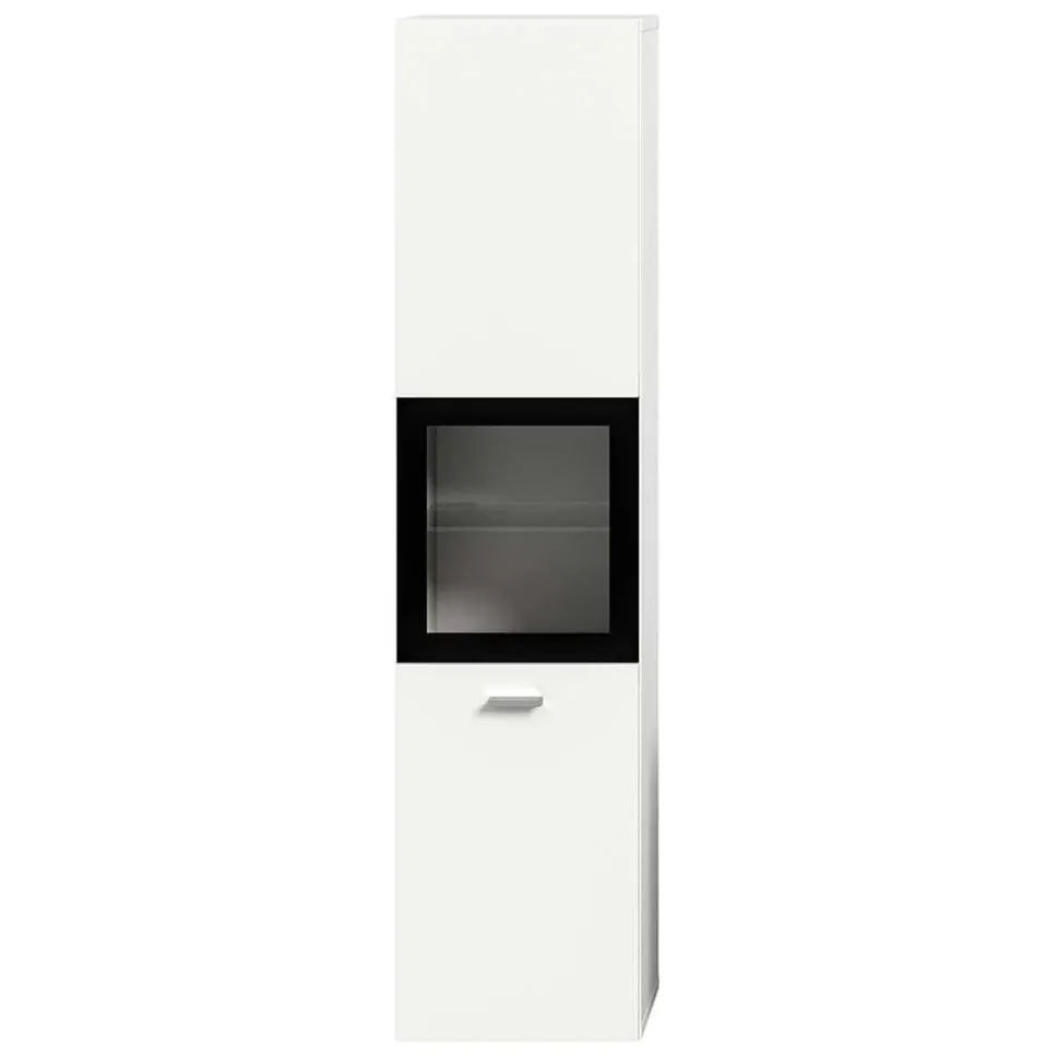 Bad Midischrank mit Glaseinsatz in Weiß - Harmone