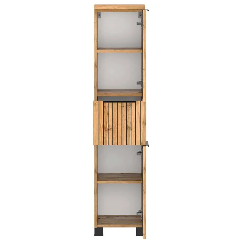 Bad Midi-Schrank mit Schublade - Crystoga