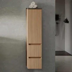 Bad Midischrank mit Tür und zwei Schubladen - Leitha