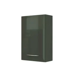 Bad Oberschrank in Dunkelgrau Hochglanz Mladen 1-türig