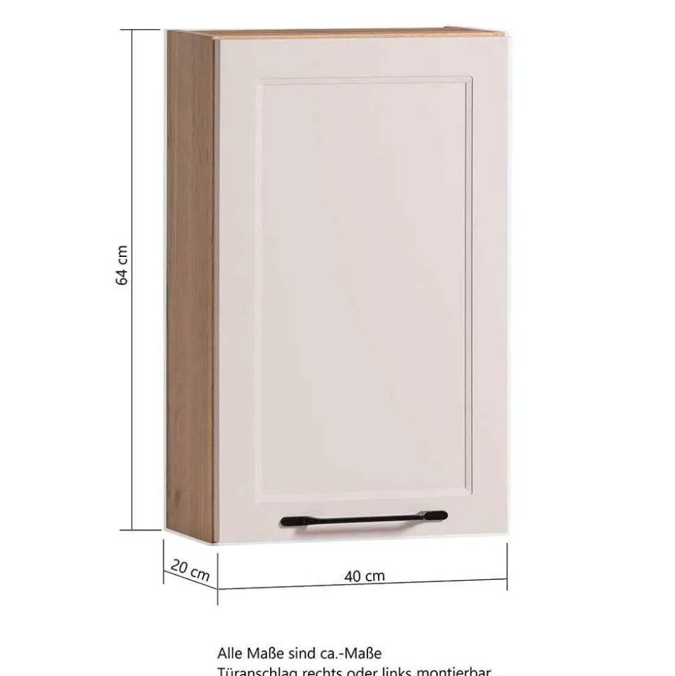 Bad Oberschrank in Hellgrau und Wildeiche - Trioto