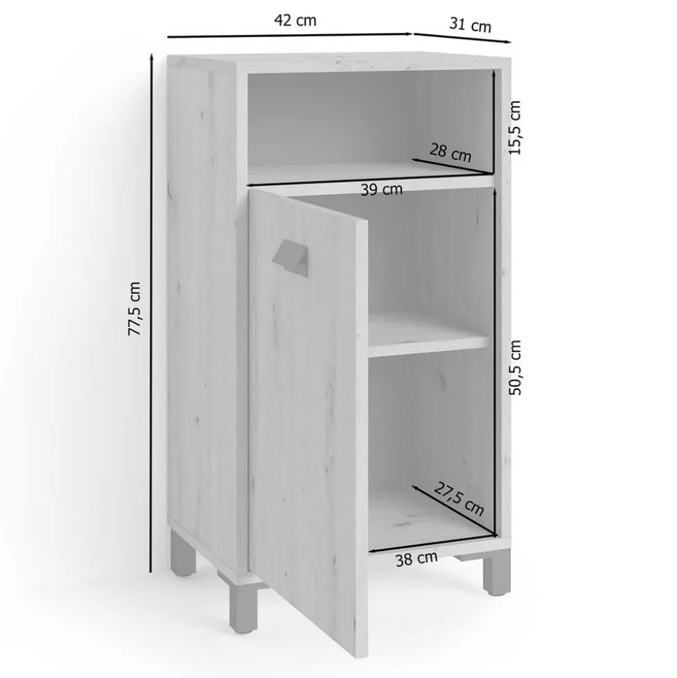 Bad Schrank in Wildeiche Optik - Eleore