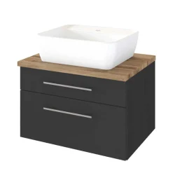 Bad Schubladen-Schrank mit Aufsatzbecken - Estregos