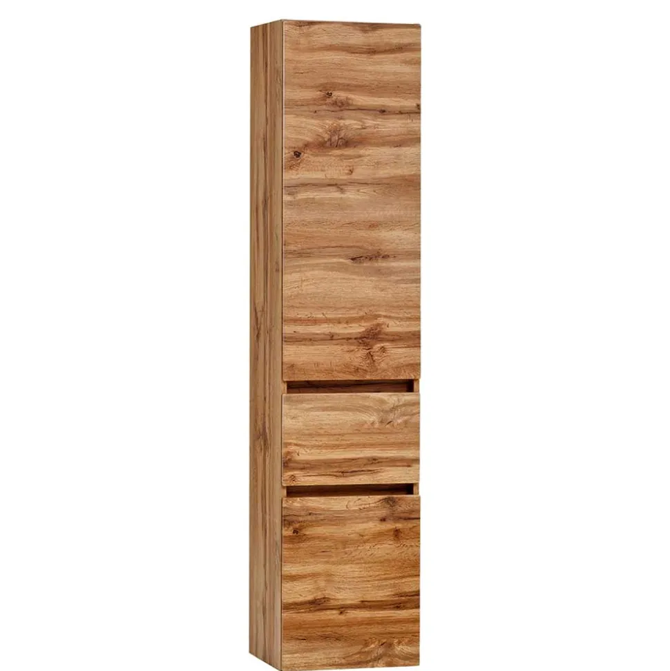 Bad Seitenschrank in Holz Optik Wildeiche - Iliam