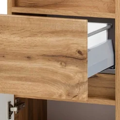 Bad Seitenschrank in Holz Optik Wildeiche - Iliam