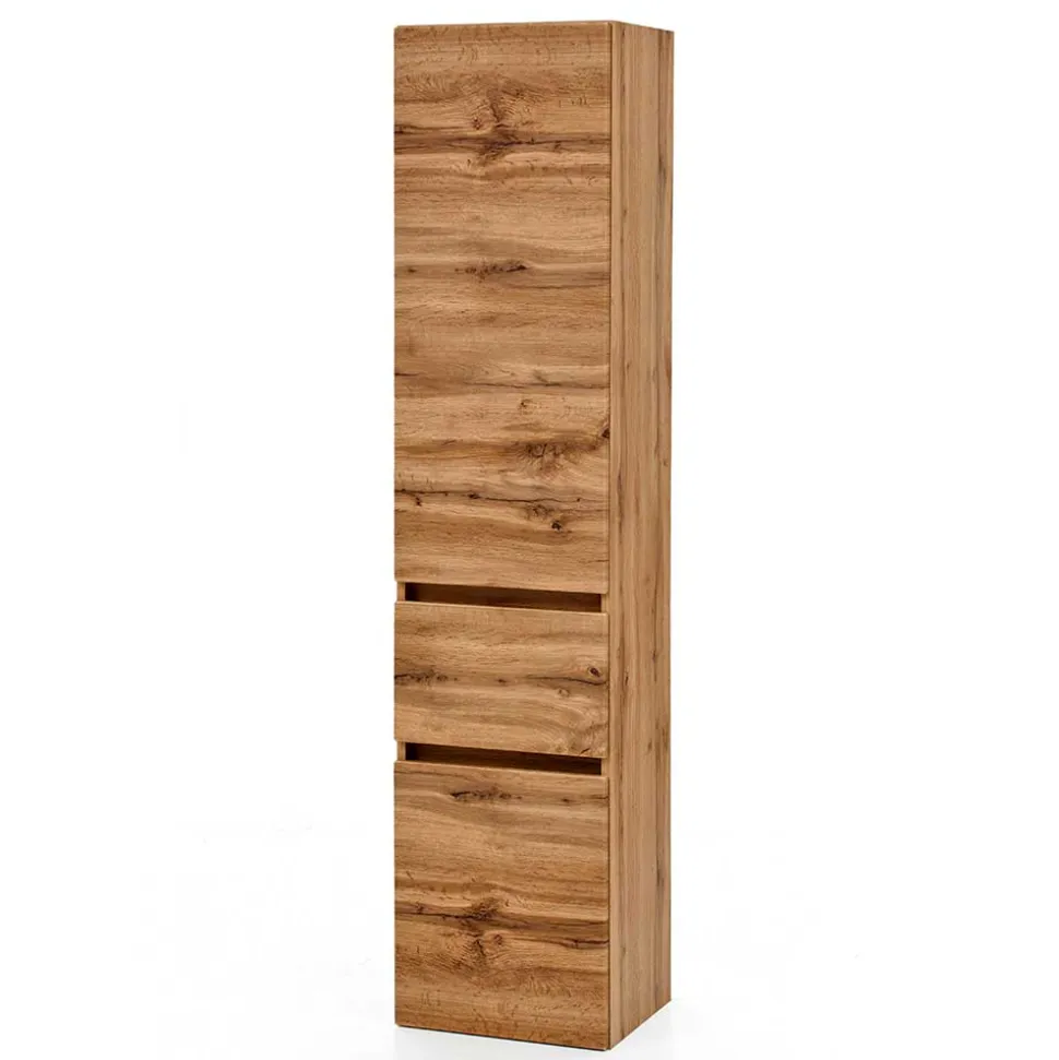 Bad Seitenschrank in Holz Optik Wildeiche - Iliam