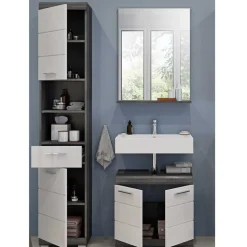 Bad Spiegel & Beckenschrank & Hochschrank - Nancys (dreiteilig)