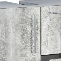 Bad Unterbeckenschrank in Betonoptik & Weiß - Cinesio