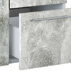 Bad Unterbeckenschrank in Betonoptik & Weiß - Cinesio