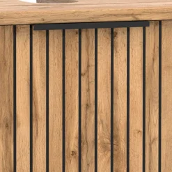 Bad Unterbeckenschrank mit Klappe & Schublade - Crystoga