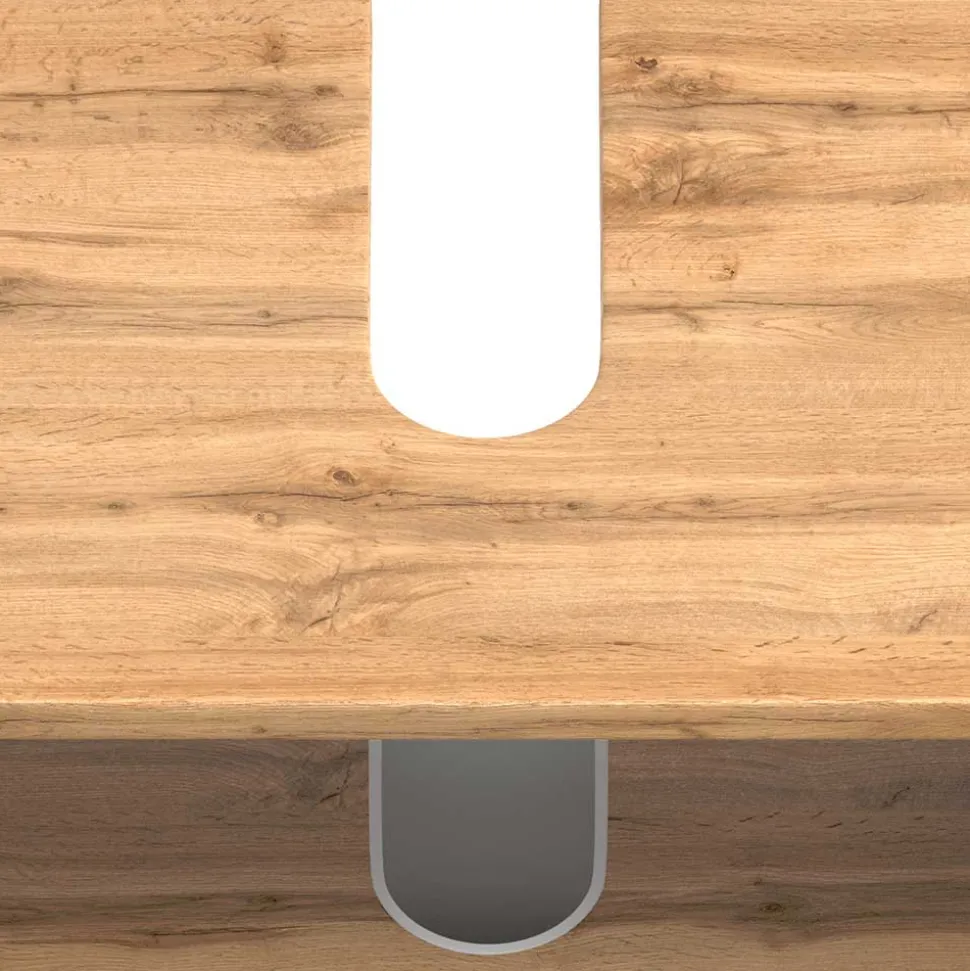 Bad Unterbeckenschrank mit Klappe & Schublade - Crystoga