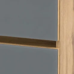 Bad Unterschrank in Grau Glas & Wildeiche - Anviletca