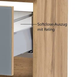 Bad Unterschrank in Grau Glas & Wildeiche - Anviletca