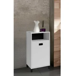 Bad Unterschrank in Weiß mit Schwarz - Envaton