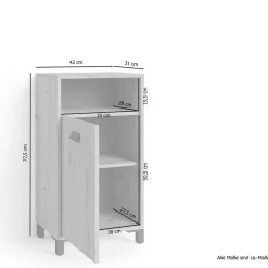 Bad Unterschrank in Weiß mit Schwarz - Envaton