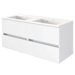 Bad Wand Waschtisch mit Doppelbecken - Vandan