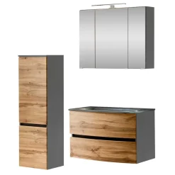 Bad Waschplatz Set & Midischrank - Vandija (dreiteilig)