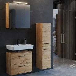 Badausstattung in Wildeiche Optik - Arazony (dreiteilig)