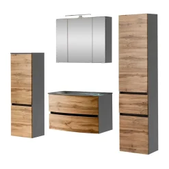 Badausstattung Möbelset zweifarbig - Vandija (vierteilig)
