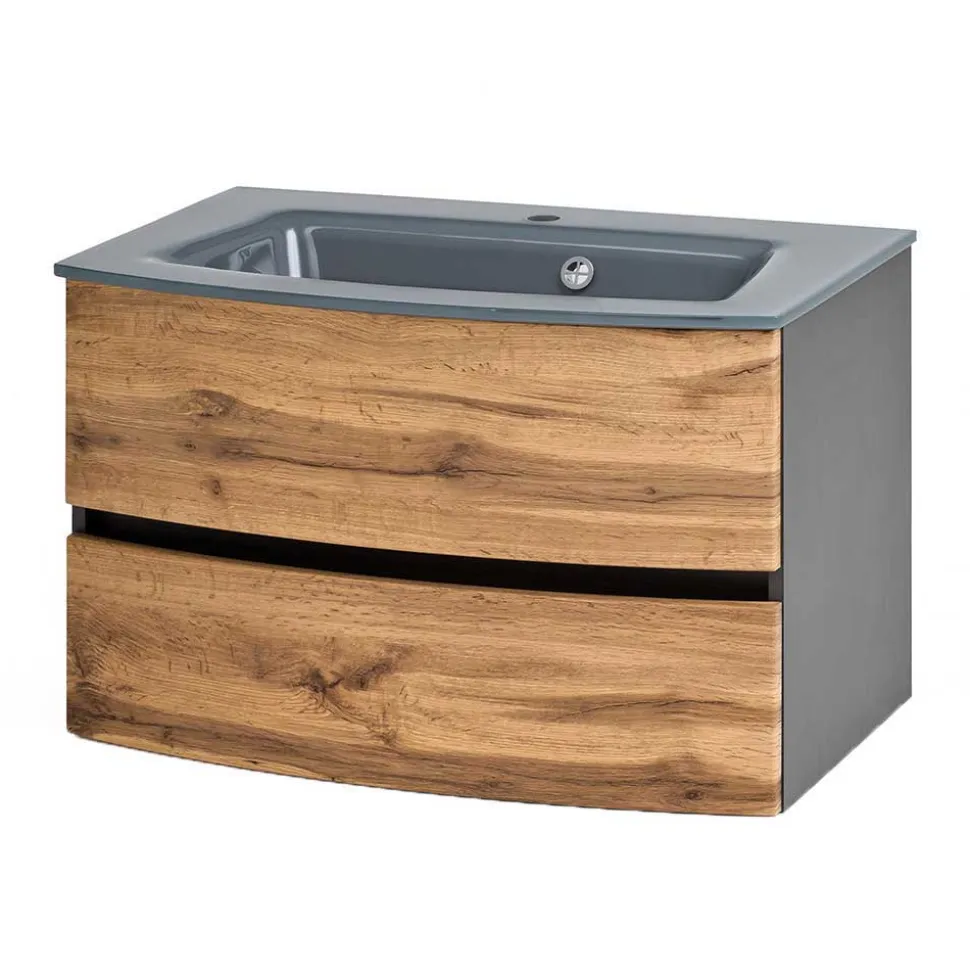 Badausstattung Möbelset zweifarbig - Vandija (vierteilig)