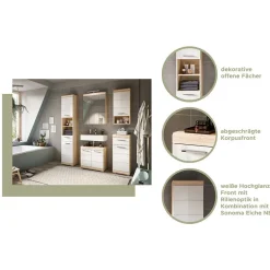 Badblock Möbelset modern - Calbanyara (dreiteilig)