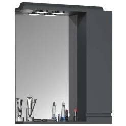 Badeinrichtung in Anthrazit Set - Idamoro (vierteilig)