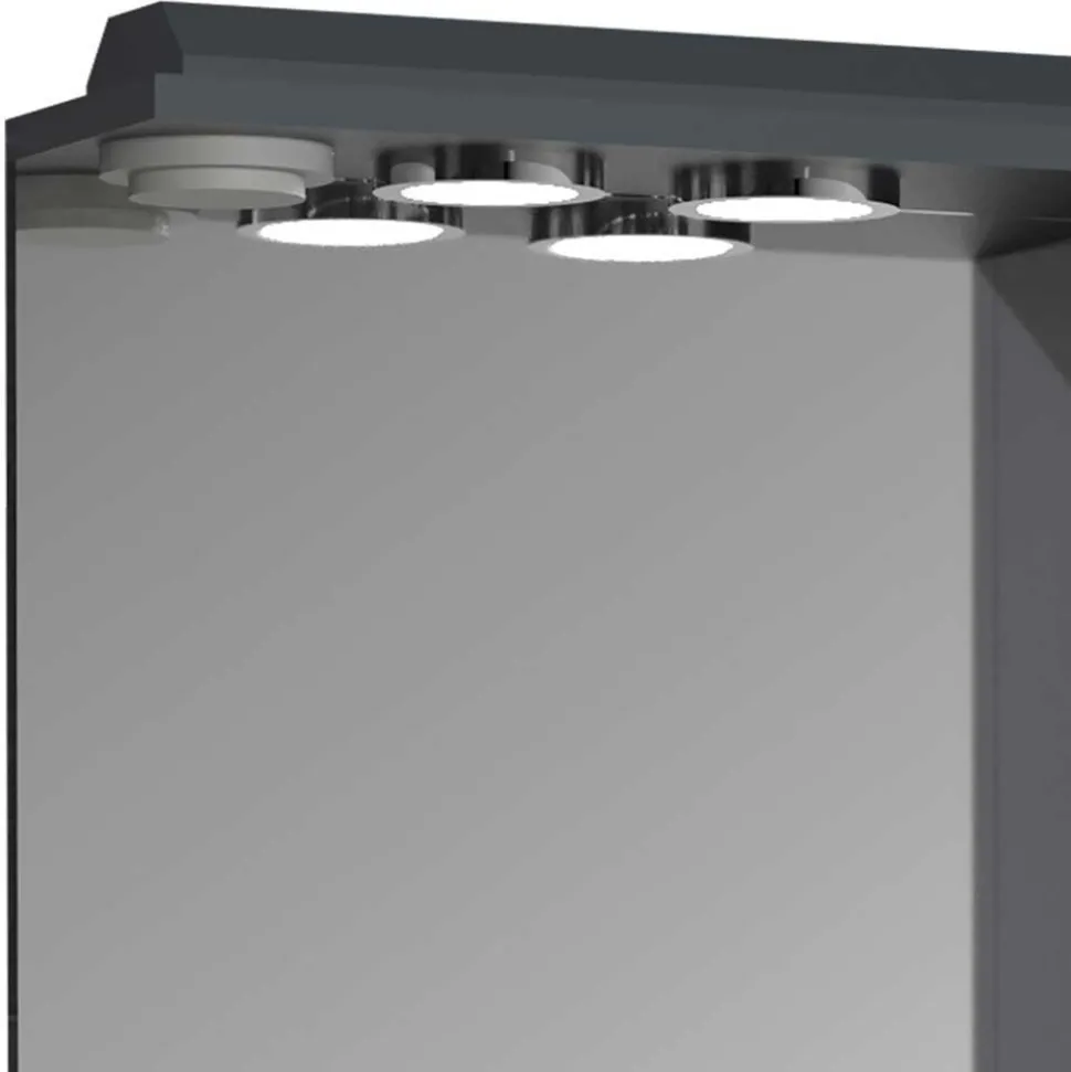 Badeinrichtung in Anthrazit Set - Idamoro (vierteilig)