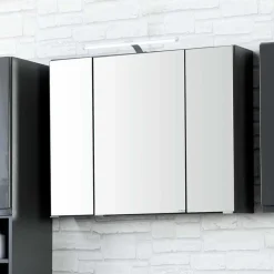 Badezimmer Kombination Blaxin mit 3D Spiegelschrank (vierteilig)