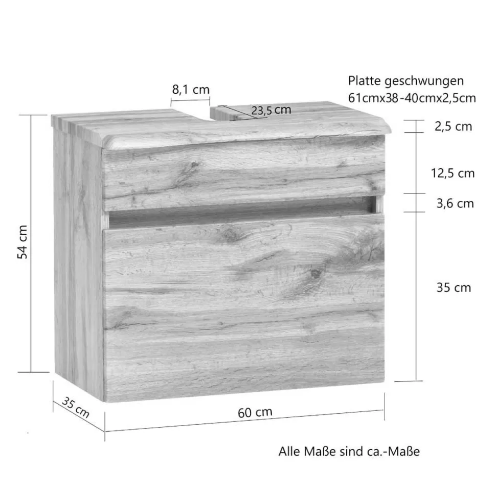 Badezimmerblock Schrank Set - Agiruan (vierteilig)