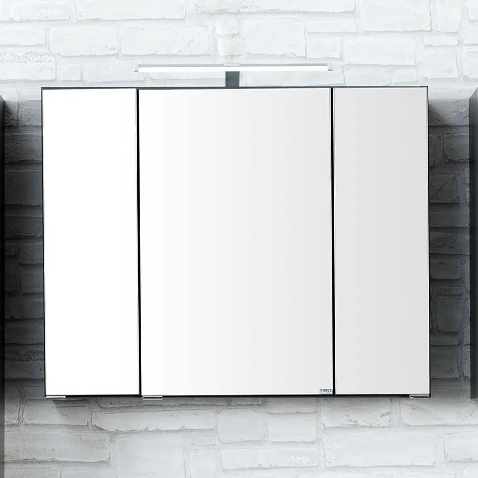 Badezimmermöbel Blaxin in Anthrazit Hochglanz (zweiteilig)