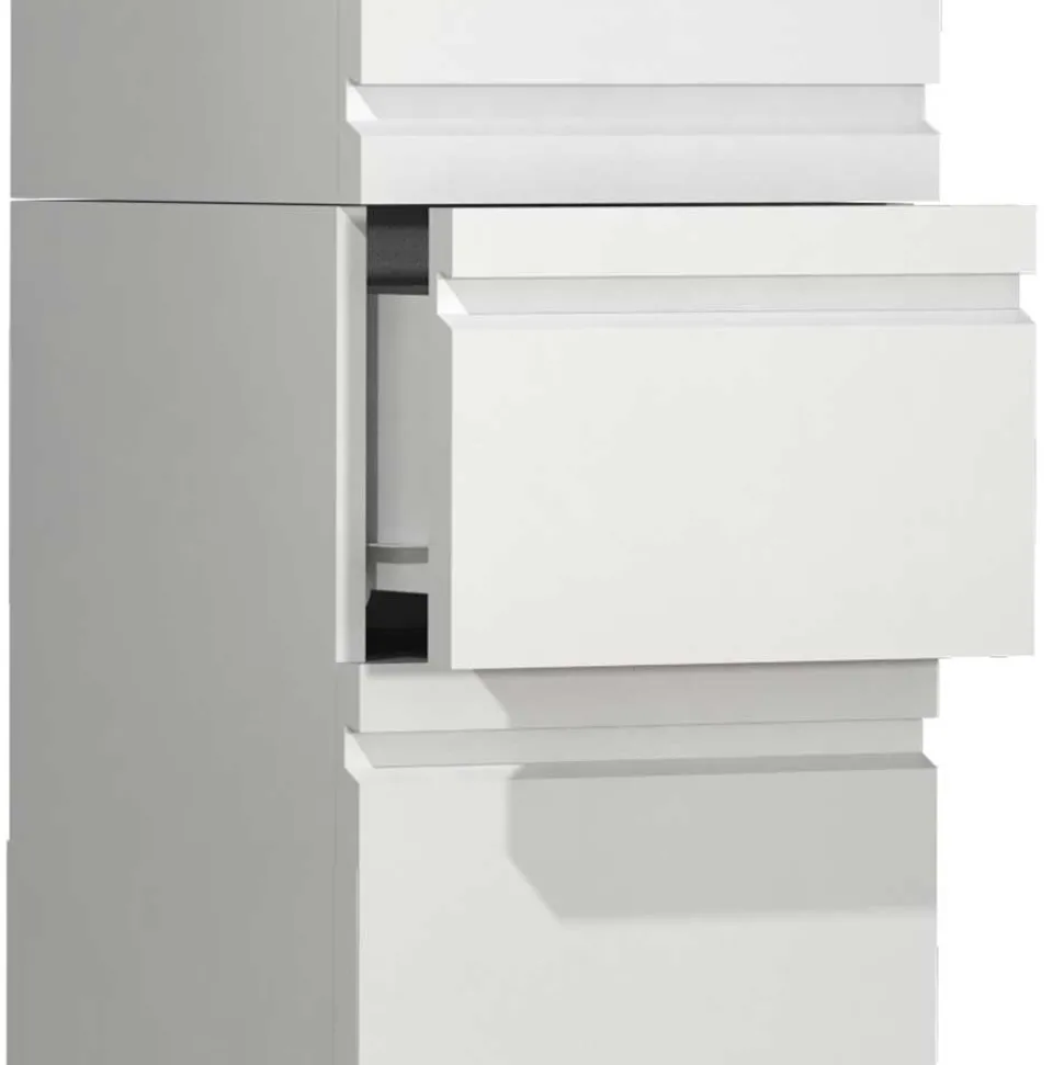 Badezimmermöbel Block in Weiß - Departo (vierteilig)