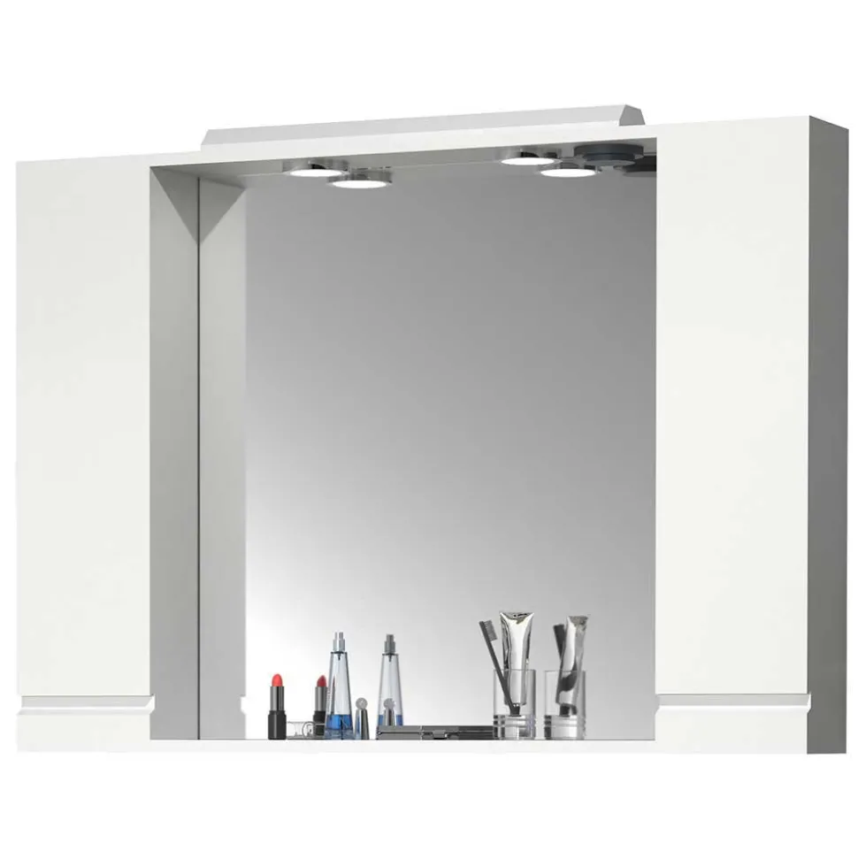 Badezimmermöbel Block in Weiß - Departo (vierteilig)