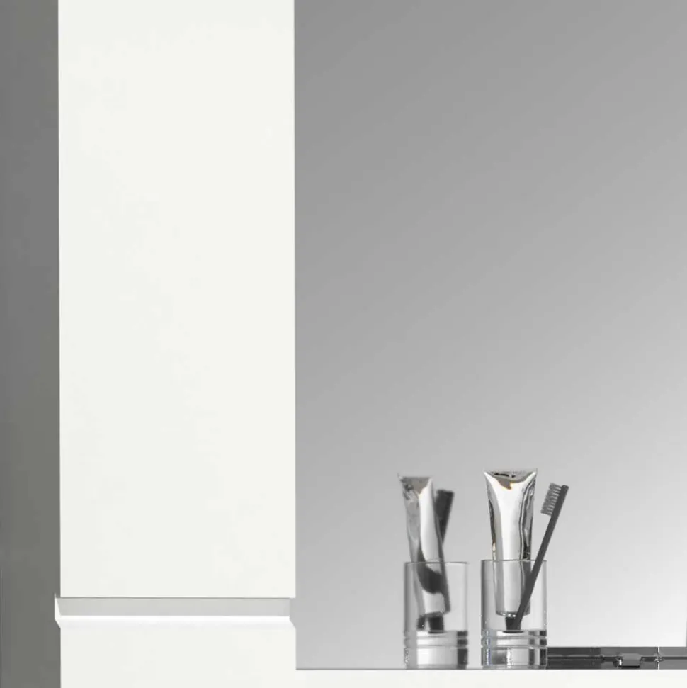 Badezimmermöbel Block in Weiß - Departo (vierteilig)