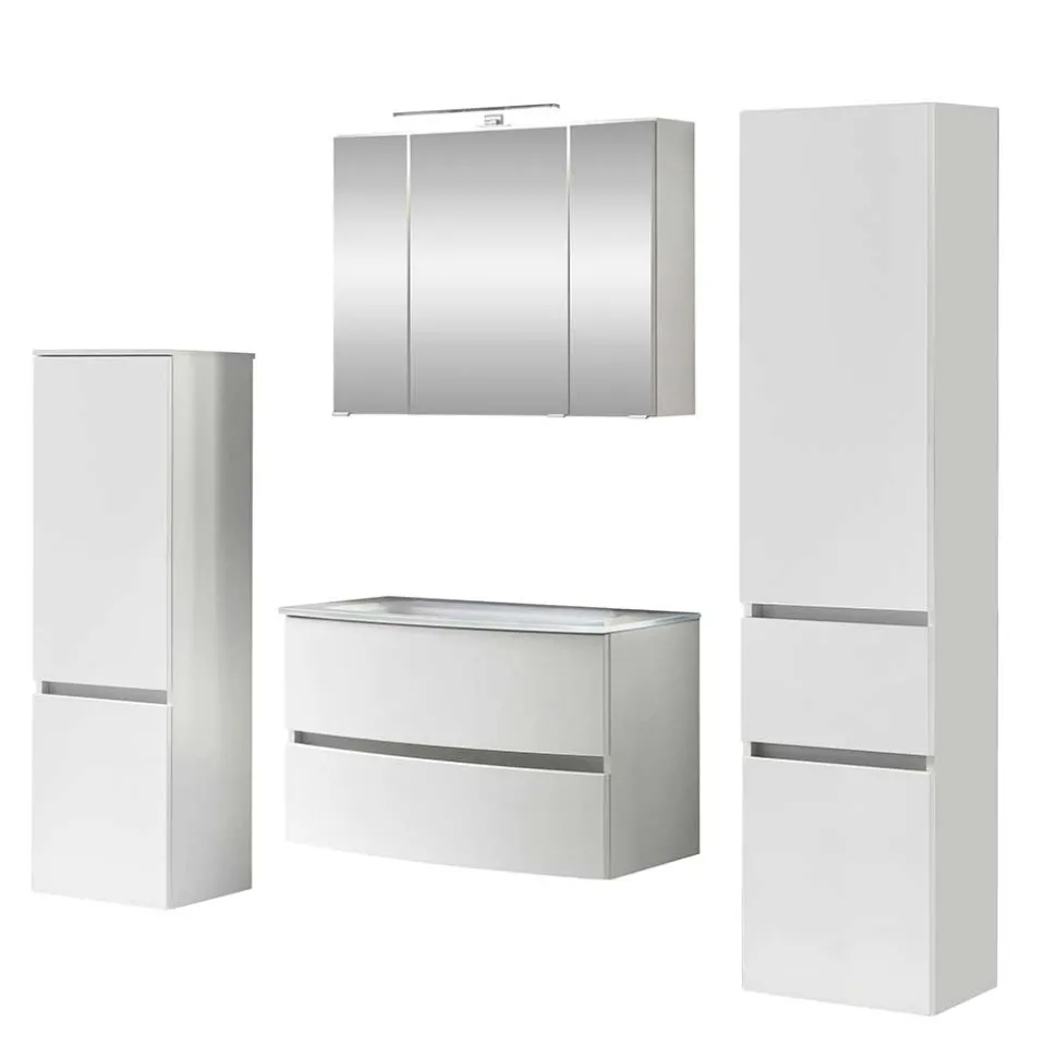 Badezimmermöbel für Stand- oder Wandmontage - Mesciria (vierteilig)