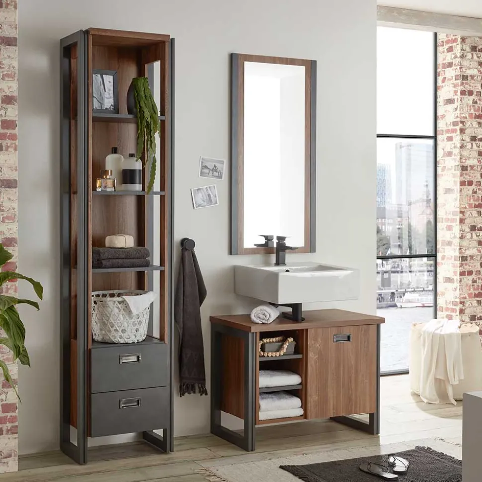 Badezimmermöbel im Industry und Loft Stil - Forawas (dreiteilig)