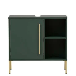 Badezimmermöbel in Dunkelgrün & Gold - Aqua (dreiteilig)