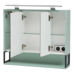 Badezimmermöbel Kombi in Mint mit Anthrazit - Esdrus (dreiteilig)