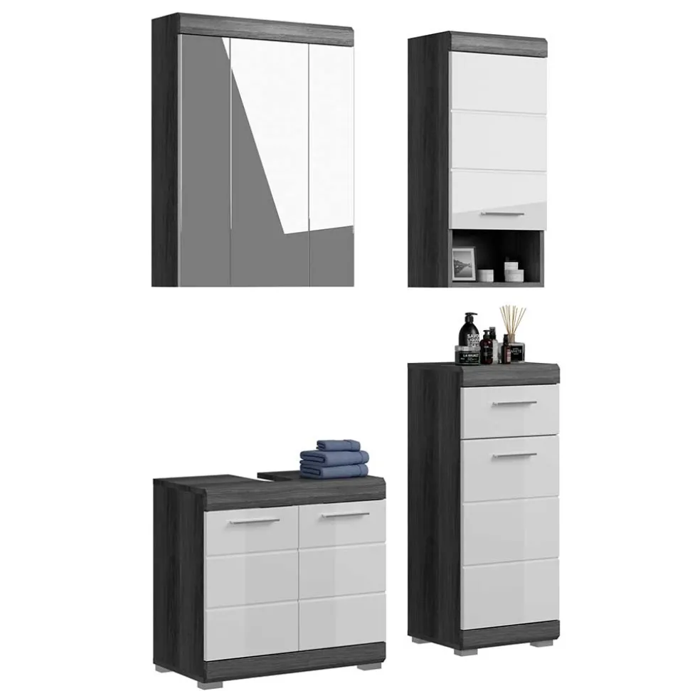 Badezimmermöbel Kombination modern - Nancys (vierteilig)